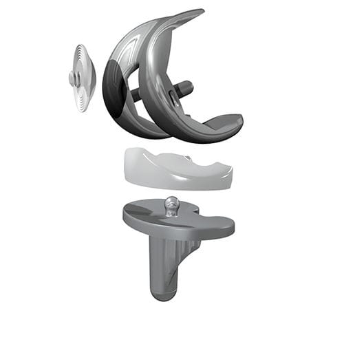 Protesi di ginocchio tricompartimentale - FHK® - FH Orthopedics - a piatto mobile / cementata o non cementata