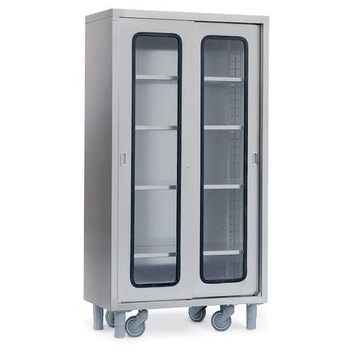 Armadio per sala operatoria - ARM10519C - Francehopital - con rotelle / in acciaio inossidabile / 2 porte