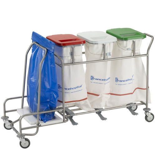 Carrello portabiancheria per sacchi sporchi - Iseo Duo 30 - Francehopital - medico / di pulizia / portarifiuti