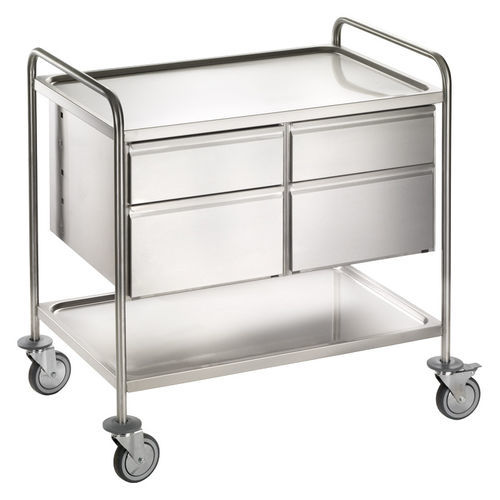 Carrello per uso generale - CS962-4CP - Francehopital - di servizio / in acciaio inossidabile / 2 cassetti