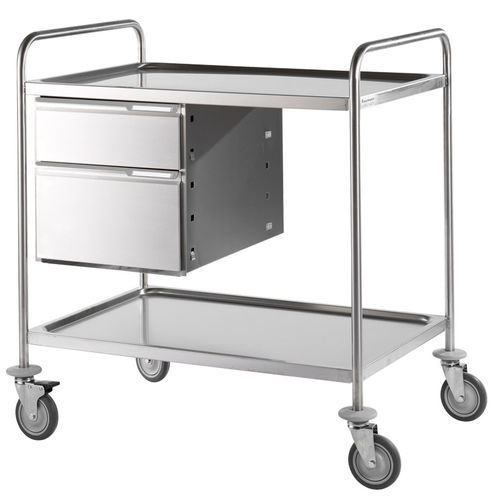 Carrello per uso generale - CS962-2C - Francehopital - di servizio / in acciaio inossidabile / 2 cassetti