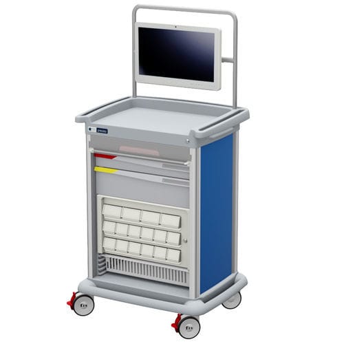 Carrello informatico medico - #PRE9XAEB-S - Francehopital - di distribuzione di farmaci / accessori