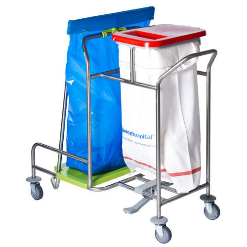 Carrello portabiancheria per sacchi sporchi - Iseo Duo 10 - Francehopital - medico / di pulizia / portarifiuti