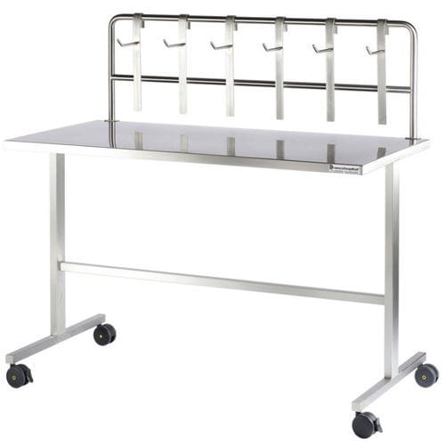 Tavolo di procedura di sterilizzazione - #TAVOP13065-O - Francehopital - con rotelle / in acciaio inossidabile
