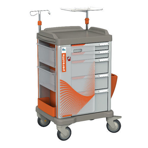 Carrello di emergenza - Persolife 400 medium - Francehopital - per defibrillatore / portacateteri / di trasporto