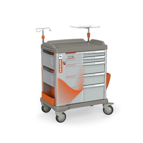 Carrello di emergenza - Persolife 600 large - Francehopital - per defibrillatore / per aspirapolvere / portacateteri