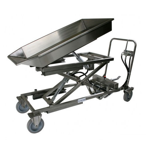 Carrello per studio veterinario - Funeralia - per uso generale / elevabile / di dissezione