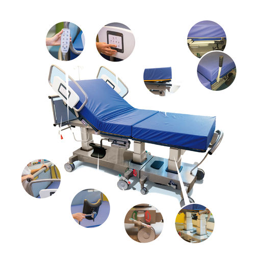 Letto da parto - Nascentia - Gardhen Bilance  - da ospedale / elettrico / con rotelle