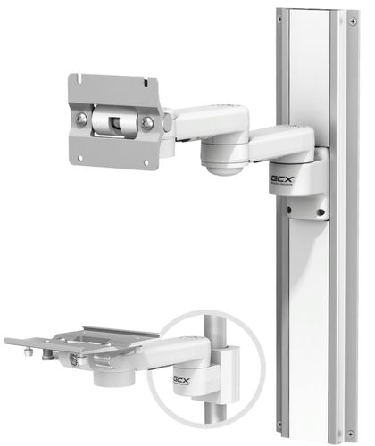 Braccio di supporto articolato - M - GCX Corporation - per monitor / medico / su guida di scorrimento