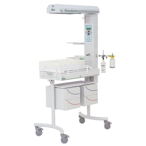 Tavolo di rianimazione neonatale con lampada per fototerapia - Neosolution - Gigante Recém Nascido - su rotelle