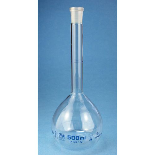 Matraccio da laboratorio - 42097 series - Glaswarenfabrik Karl Hecht - in vetro borosilicato / graduato / tarato