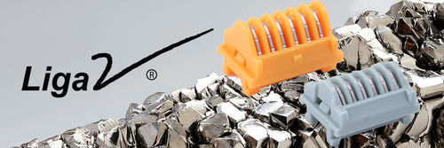 Clip chirurgico endoscopico - LigaV® - Grena - in titanio / a forma di V / biocompatibile