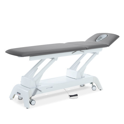 Lettino da massaggio elettrico - PRO T3 - GymnaUniphy - su rotelle / con schienale ad altezza regolabile / a 3 sezioni