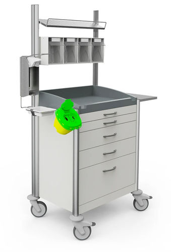 Carrello di emergenza - keo - HAEBERLE - per trattamenti / per medicazione / in acciaio inossidabile