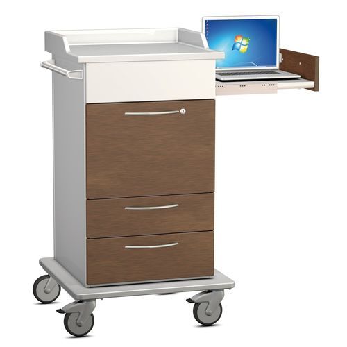 Carrello informatico point of care - P2140F2T0022C03 - Hammerlit - sicuro / con cassetti