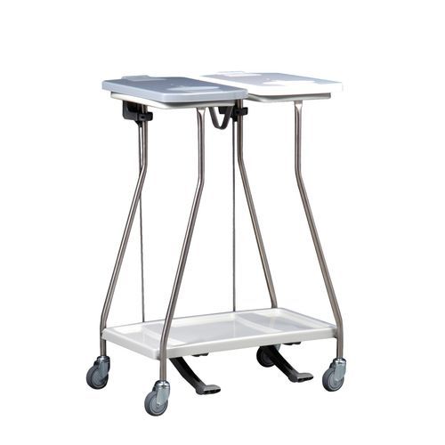 Carrello portarifiuti - MS265L - Hammerlit - in acciaio inossidabile / 2 sacchi / mobile