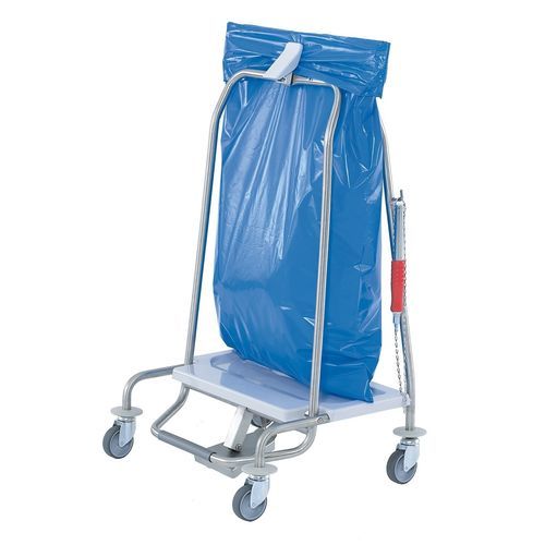 Carrello portarifiuti - MS73H - Hammerlit - in acciaio inossidabile / in plastica / 1 sacco