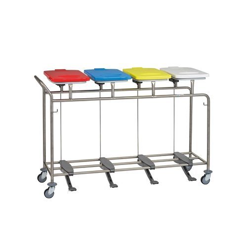 Carrello portabiancheria per sacchi sporchi - W495L - Hammerlit - per biancheria / con pedale / con impugnatura