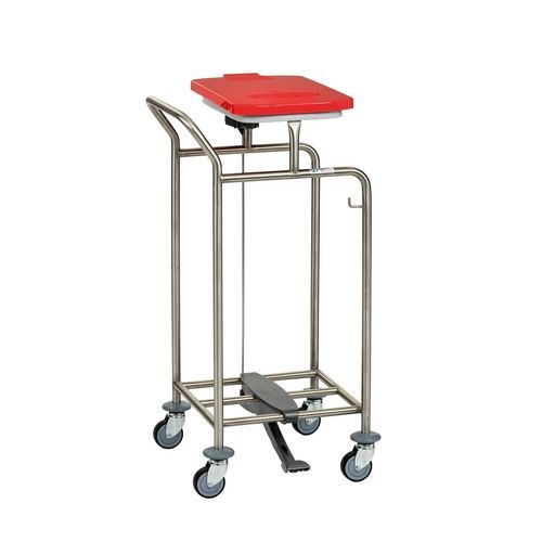 Carrello portabiancheria per sacchi sporchi - W195LTD - Hammerlit - per biancheria / con pedale / con impugnatura
