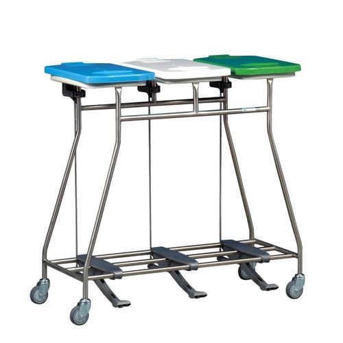 Carrello portasacchi per sacchi sporchi - Wäschesammler - Hammerlit - per biancheria / con pedale / 4 sacchi
