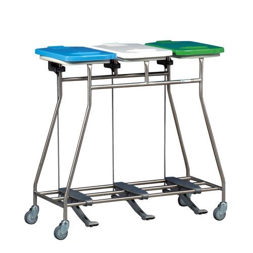 Carrello portabiancheria per sacchi sporchi - Wäschesammler - Hammerlit - medico / ospedaliero / per biancheria