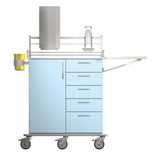 Carrello ospedaliero - PA140R2M0001C01 - Hammerlit - per trattamenti / con ante battenti / con ripiano