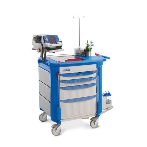 Carrello di emergenza - LECCRP3 - Hammerlit - in plastica / con cassetti / con portabombola di ossigeno