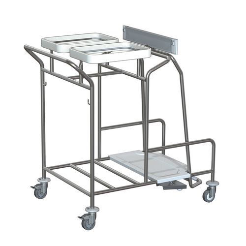 Carrello portabiancheria per sacchi sporchi - WU273 - Hammerlit - portarifiuti / per biancheria / 2 sacchi