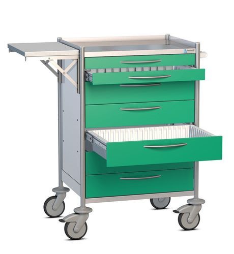 Carrello per materiale sterile - PMEF6412 - Hammerlit - medico / di trasporto / in acciaio inossidabile