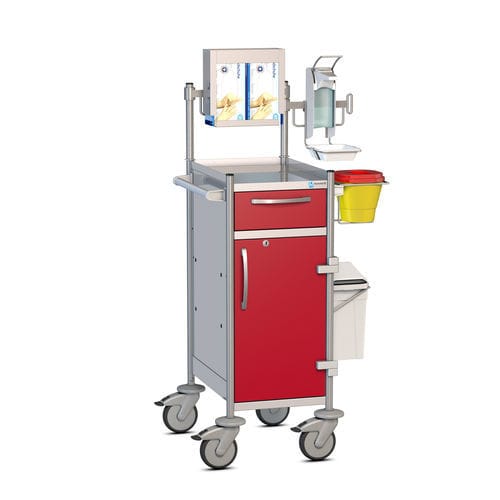 Carrello ospedaliero - PMEF3411 - Hammerlit - medico / in acciaio inossidabile / 2 vassoi