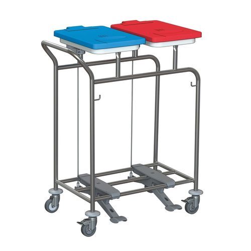 Carrello portabiancheria per sacchi sporchi - W295LTD - Hammerlit - per biancheria / con pedale / con impugnatura