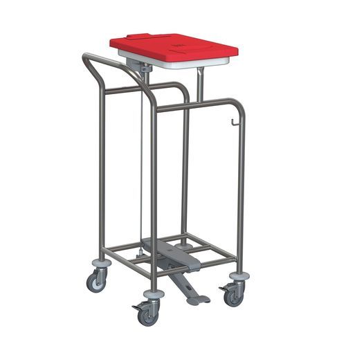 Carrello portabiancheria per sacchi sporchi - W195LT - Hammerlit - per biancheria / con pedale / con impugnatura