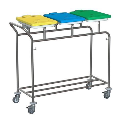 Carrello portabiancheria per sacchi sporchi - W395 - Hammerlit - per biancheria / con impugnatura / 3 sacchi