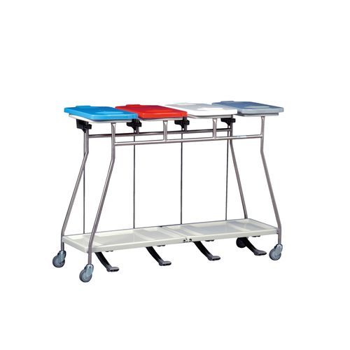 Carrello di trasporto - MS465LT - Hammerlit - portarifiuti / in acciaio inossidabile / 4 sacchi