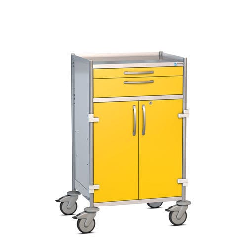 Carrello in acciaio inossidabile - PMEF6414 - Hammerlit - con cassetti / con sportello battente / a doppia porta