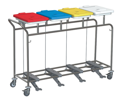 Carrello portabiancheria per sacchi sporchi - W495LTD - Hammerlit - portarifiuti / per biancheria / con pedale