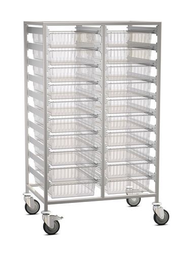 Carrello per logistica - MKWE46210MTRS - Hammerlit - in acciaio inossidabile / con cestello / doppio