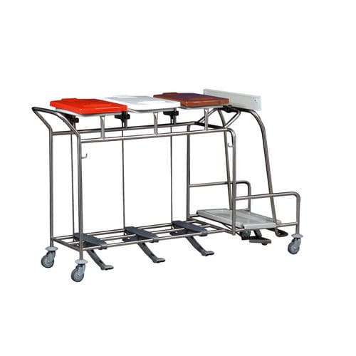 Carrello portabiancheria per sacchi sporchi - WU375LT - Hammerlit - portarifiuti / per biancheria / con pedale