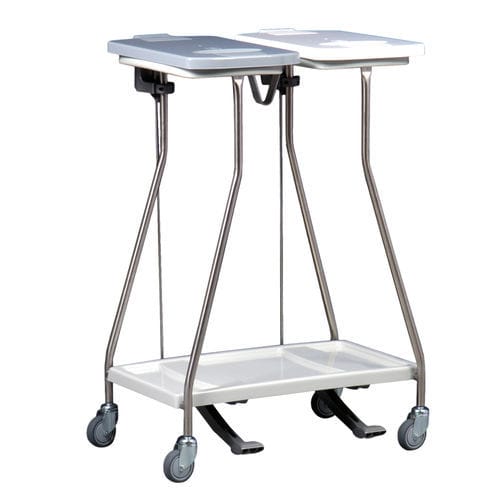 Carrello portarifiuti - MS265LT - Hammerlit - in acciaio inossidabile / 2 sacchi / mobile