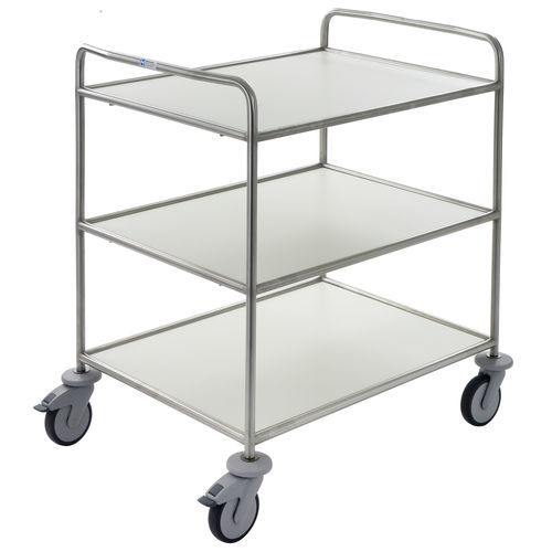 Carrello ospedaliero - MW863K - Hammerlit - di servizio / in acciaio inossidabile / 3 ripiani