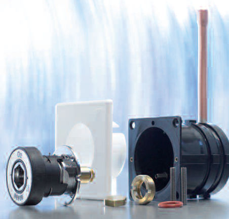 Presa DIN - 643-3900 - Heyer Aerotech   - per sistemi di distribuzione di gas medicali / per gas medicali