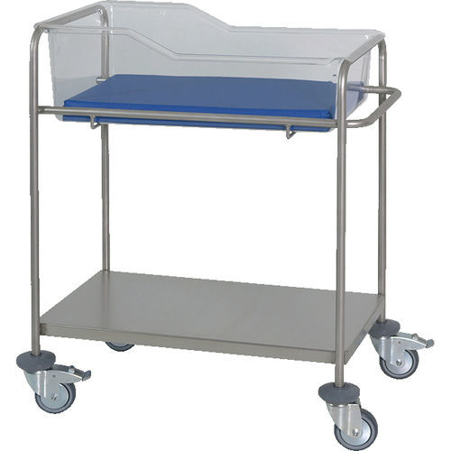 Culla pediatrica con rotelle - H11 - Hidemar - in acciaio inossidabile / trasparente