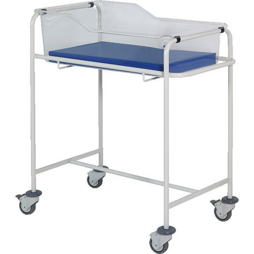 Culla pediatrica con rotelle - H12 - Hidemar - in acciaio inossidabile / trasparente
