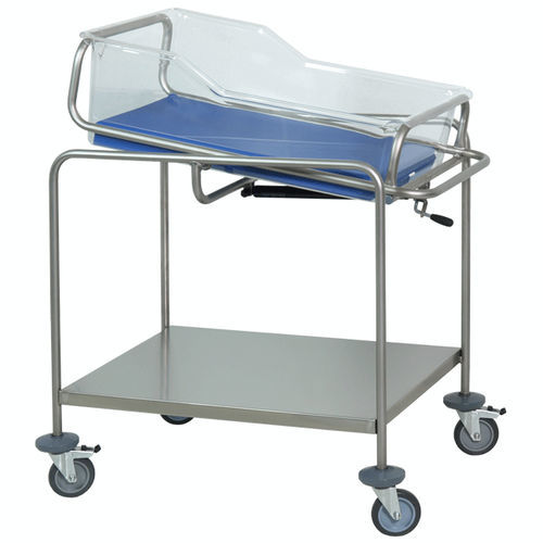 Culla pediatrica con rotelle - H11TR - Hidemar - Trendelenburg / anti-Trendelenburg / in acciaio inossidabile