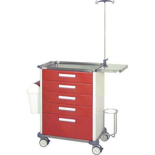 Carrello di emergenza - H775PRB - Hidemar - per uso generale / portabombole di ossigeno / multifunzione