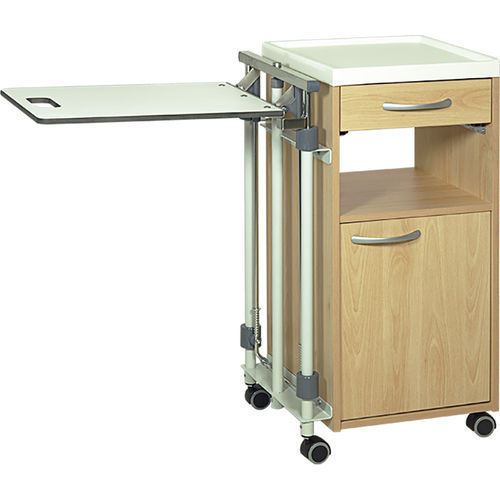 Comodino con rotelle - H851 - Hidemar - con tavolino servitore integrato / con armadietto