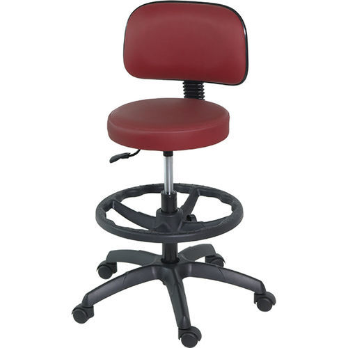 Sgabello per struttura sanitaria - H160 - Hidemar - ad altezza regolabile / con rotelle / con schienale