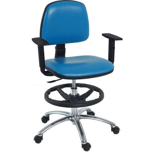 Sgabello per ambulatorio - H192 - Hidemar - ad altezza regolabile / con rotelle / con schienale
