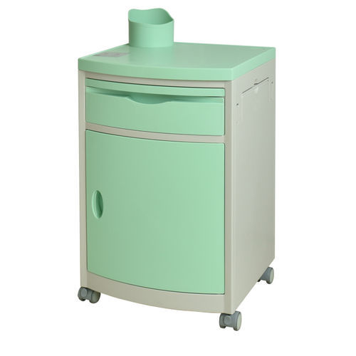 Comodino con armadietto - G01 - Hopefull Medical Equipment - con rotelle