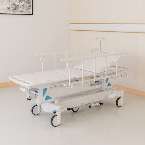 Barella con carrello passamalati - B01 - Hopefull Medical Equipment - manuale / ad altezza regolabile / con schienale regolabile